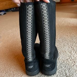 UGG Ultimate Tall Braid Boots - Black 7